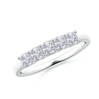 3mm HSI2 Cushion Diamond Five Stone Ring in P950 Platinum