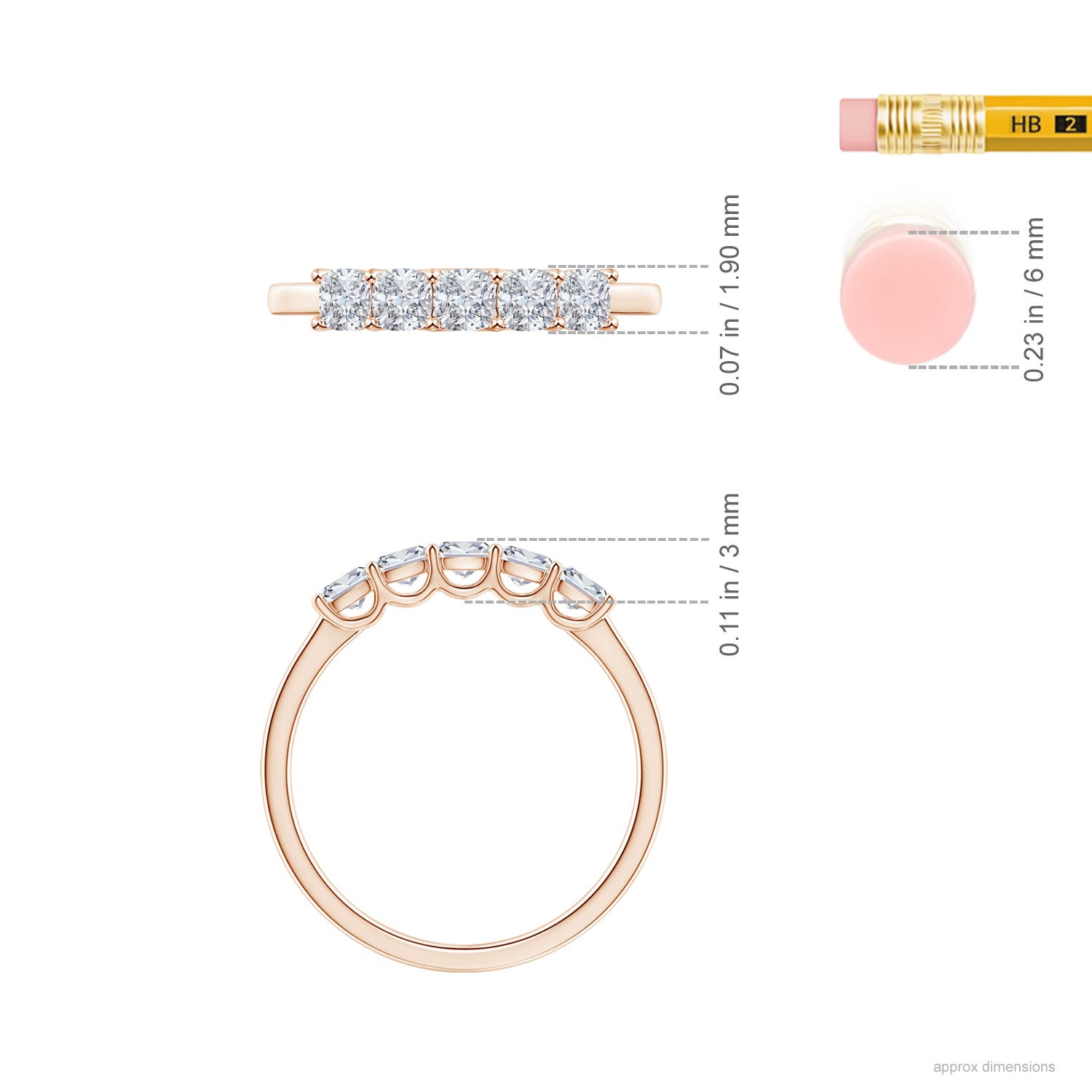 H, SI2 / 0.8 CT / 14 KT Rose Gold