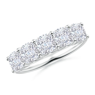 4.5mm GVS2 Cushion Diamond Five Stone Ring in P950 Platinum