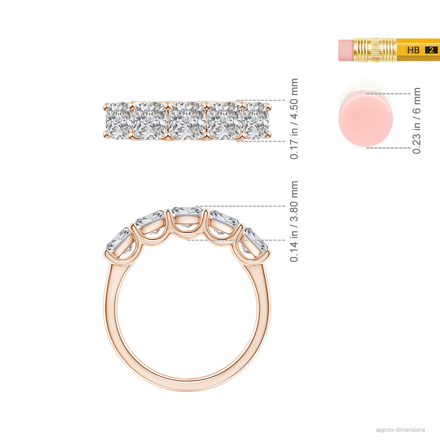 I-J, I1-I2 / 1.8 CT / 14 KT Rose Gold