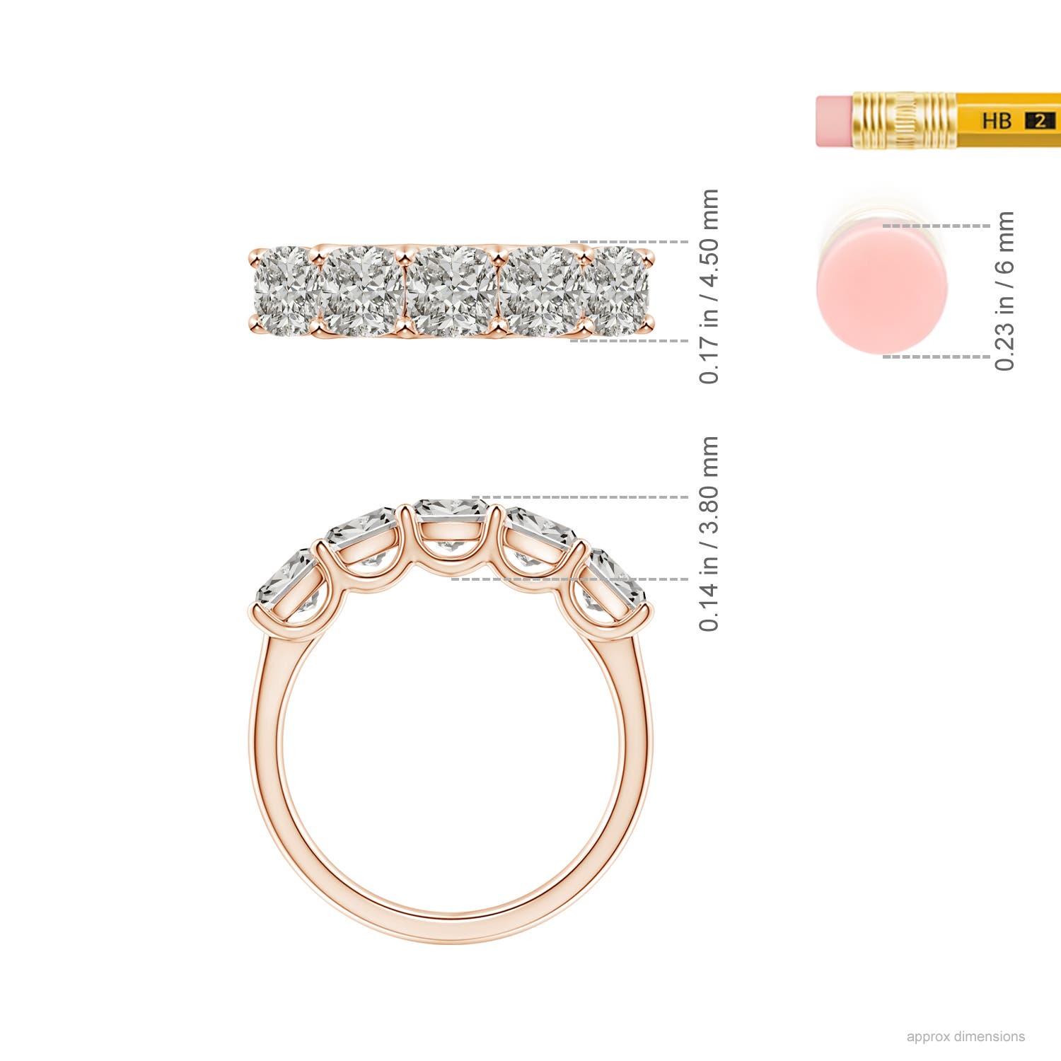 K, I3 / 1.8 CT / 14 KT Rose Gold