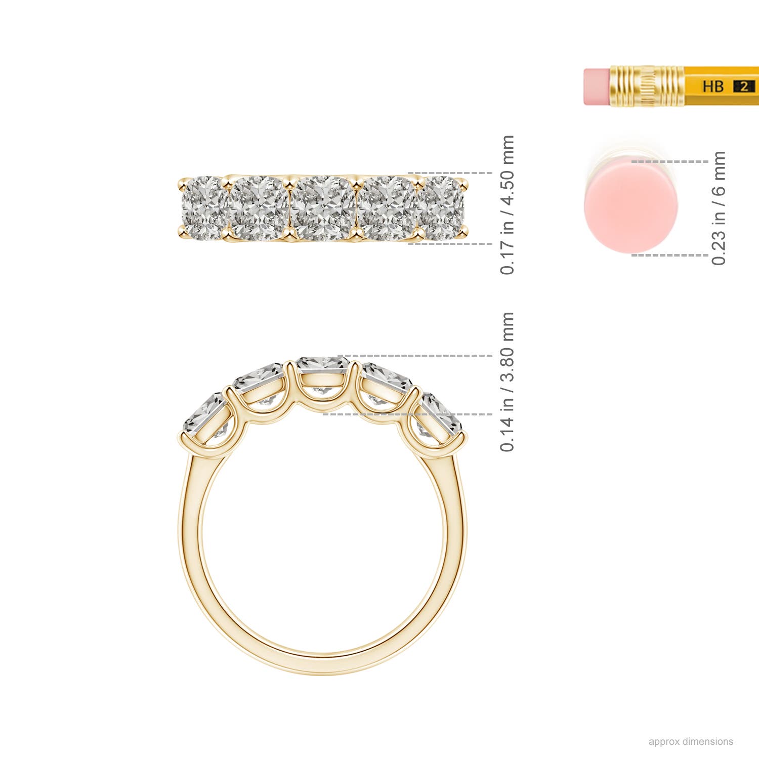 K, I3 / 1.8 CT / 14 KT Yellow Gold