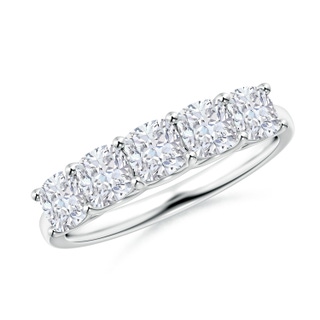 4mm GVS2 Cushion Diamond Five Stone Ring in P950 Platinum