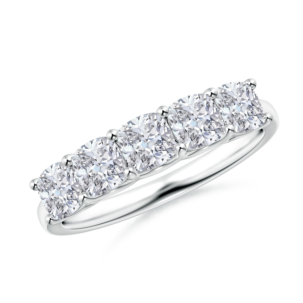 4mm HSI2 Cushion Diamond Five Stone Ring in White Gold