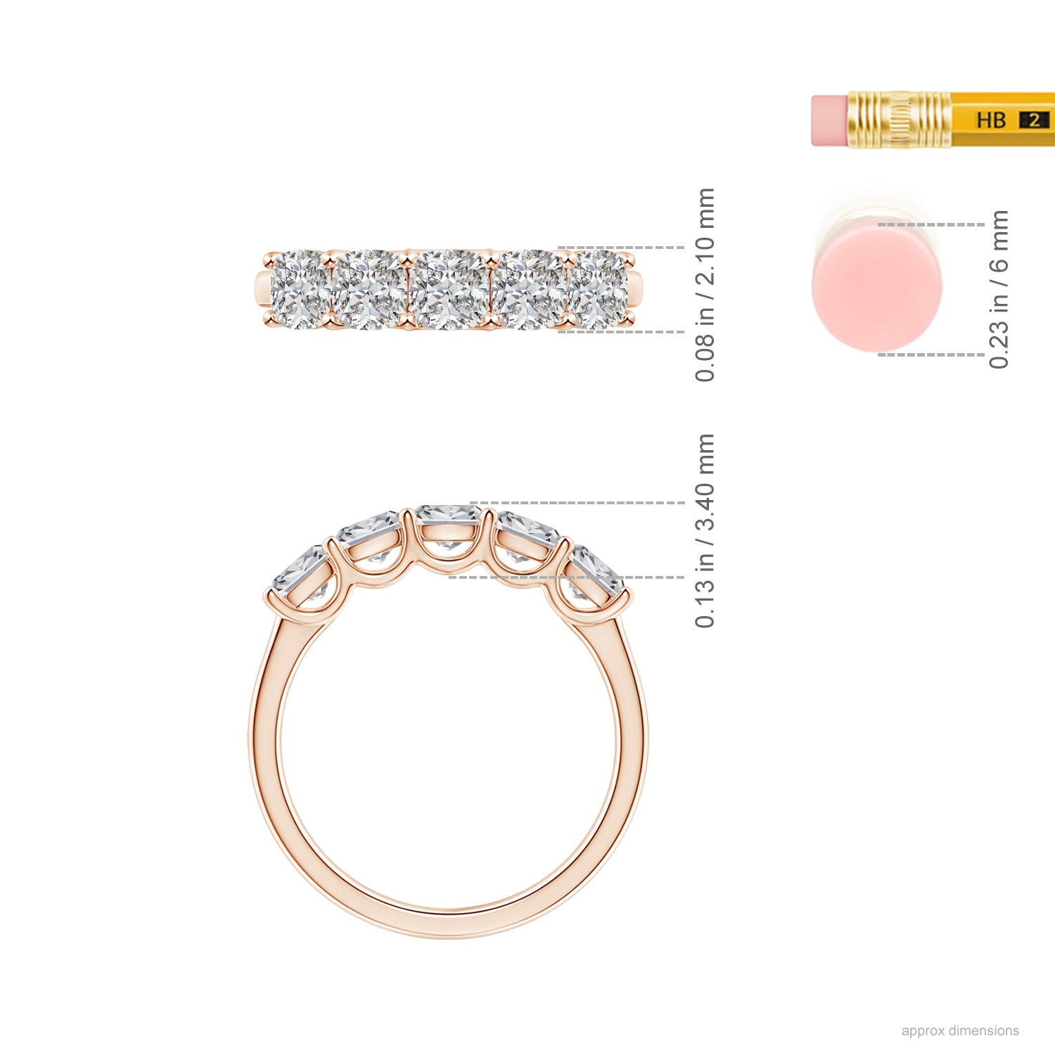 I-J, I1-I2 / 1.25 CT / 14 KT Rose Gold