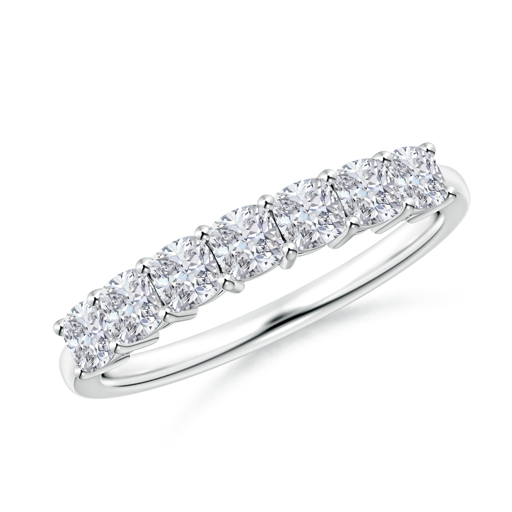 3mm HSI2 Cushion Diamond Seven Stone Ring in White Gold