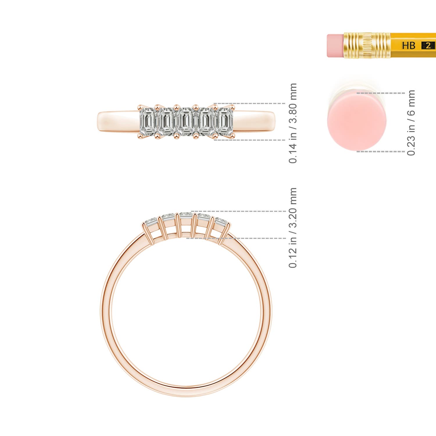 K, I3 / 0.45 CT / 14 KT Rose Gold