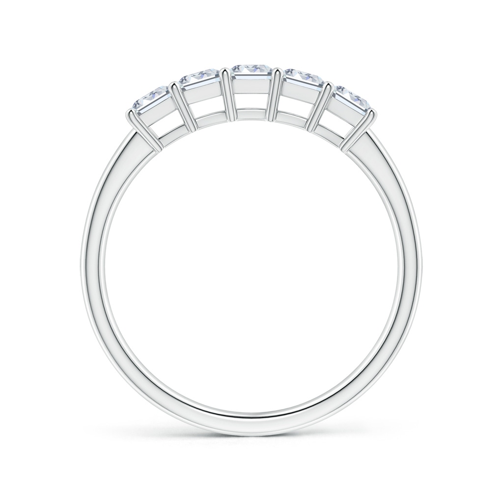 4x3mm HSI2 Emerald-Cut Diamond Five Stone Ring in White Gold Side 199