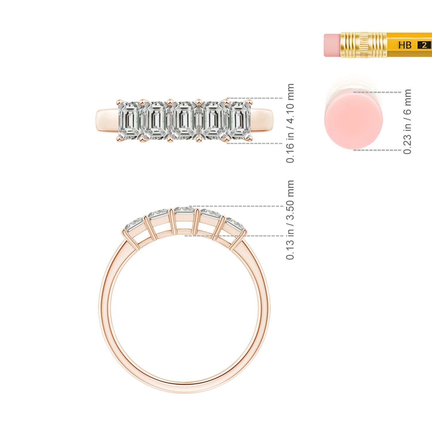 K, I3 / 1 CT / 14 KT Rose Gold