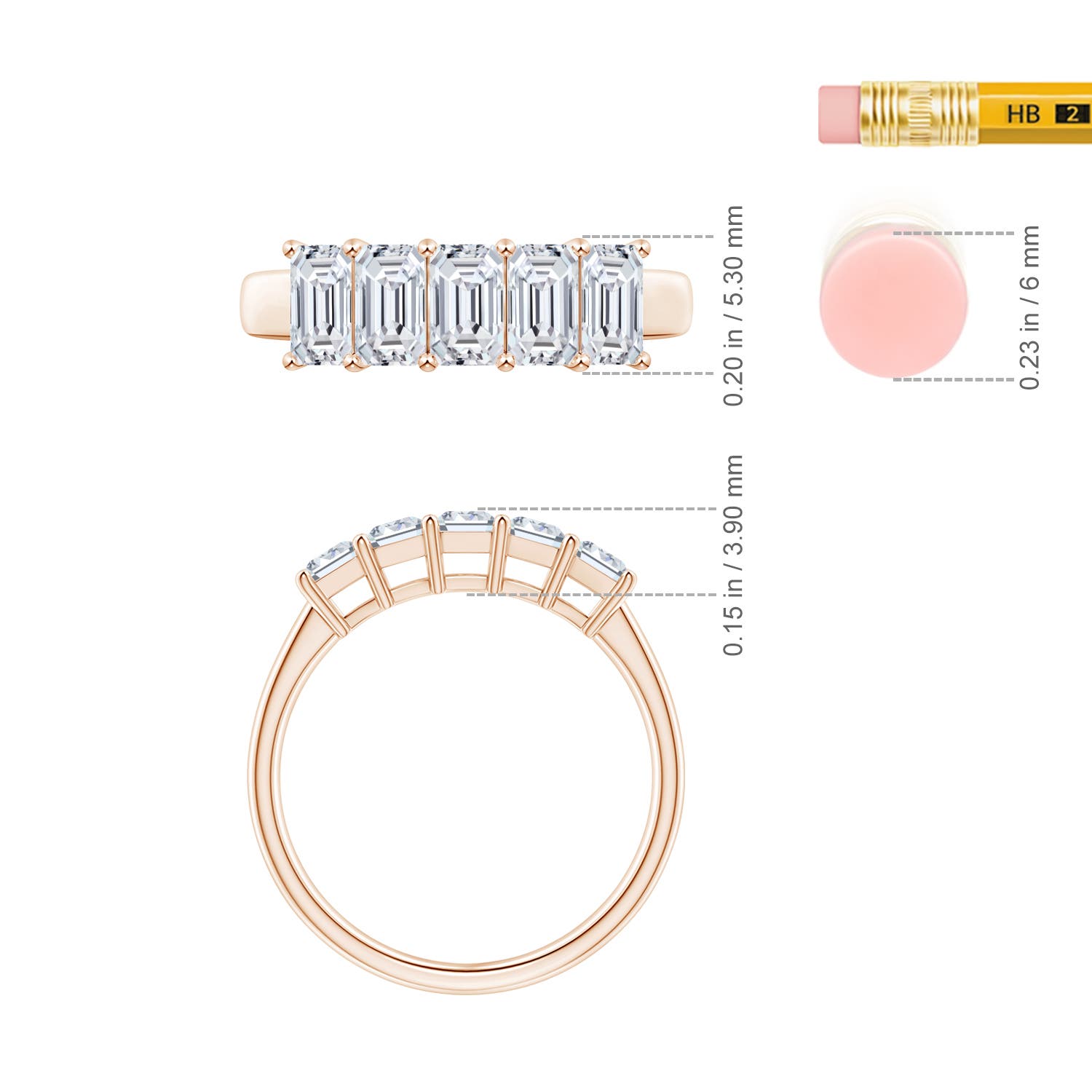 H, SI2 / 1.6 CT / 14 KT Rose Gold