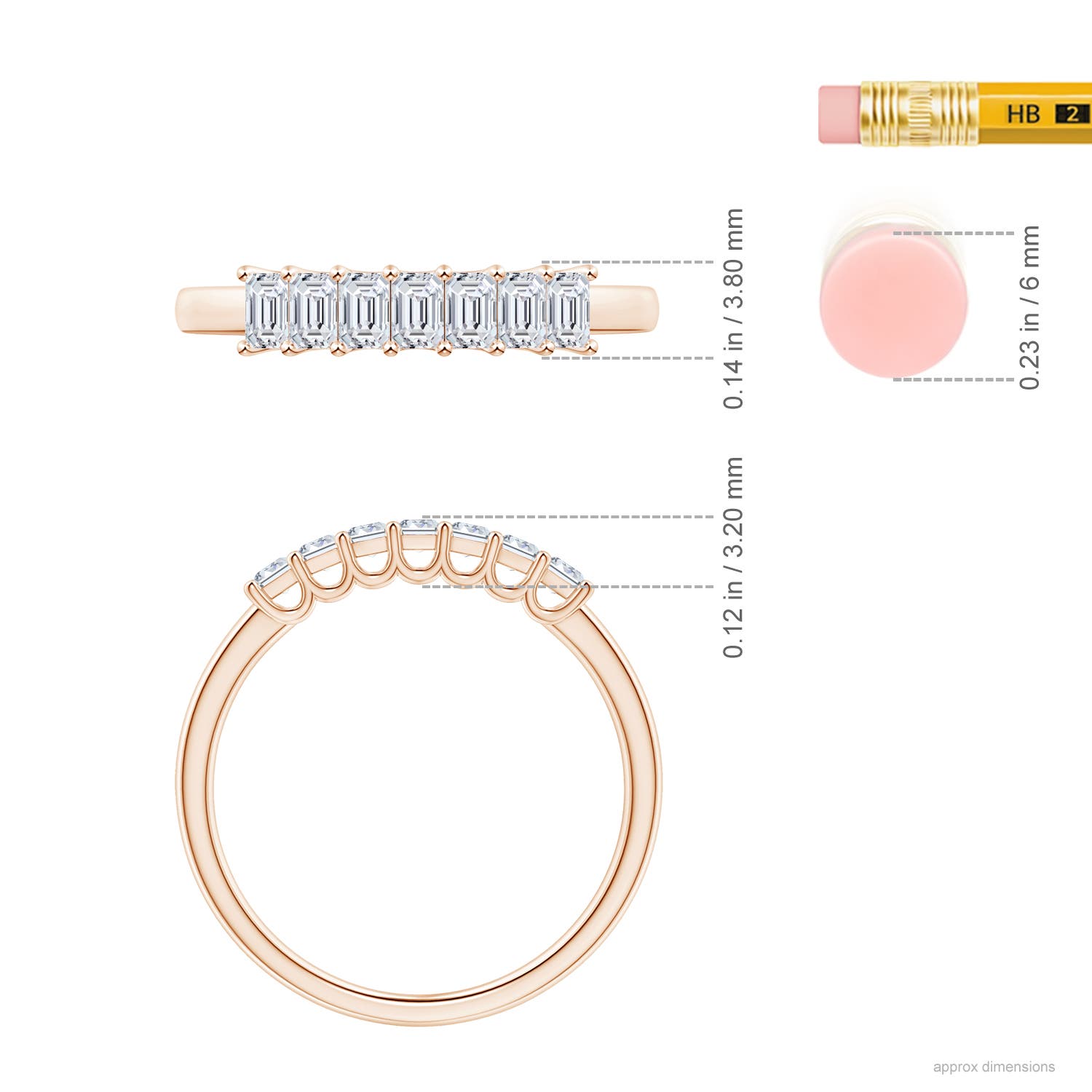 H, SI2 / 0.63 CT / 14 KT Rose Gold