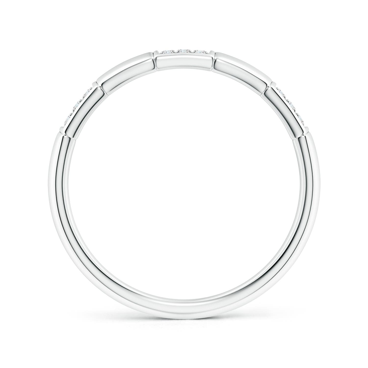1.1mm GVS2 Alternating Pave-Set Diamond Stackable Band in White Gold