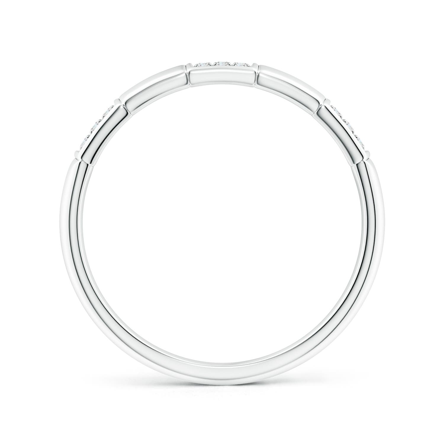 1mm GVS2 Alternating Pave-Set Diamond Stackable Band in White Gold