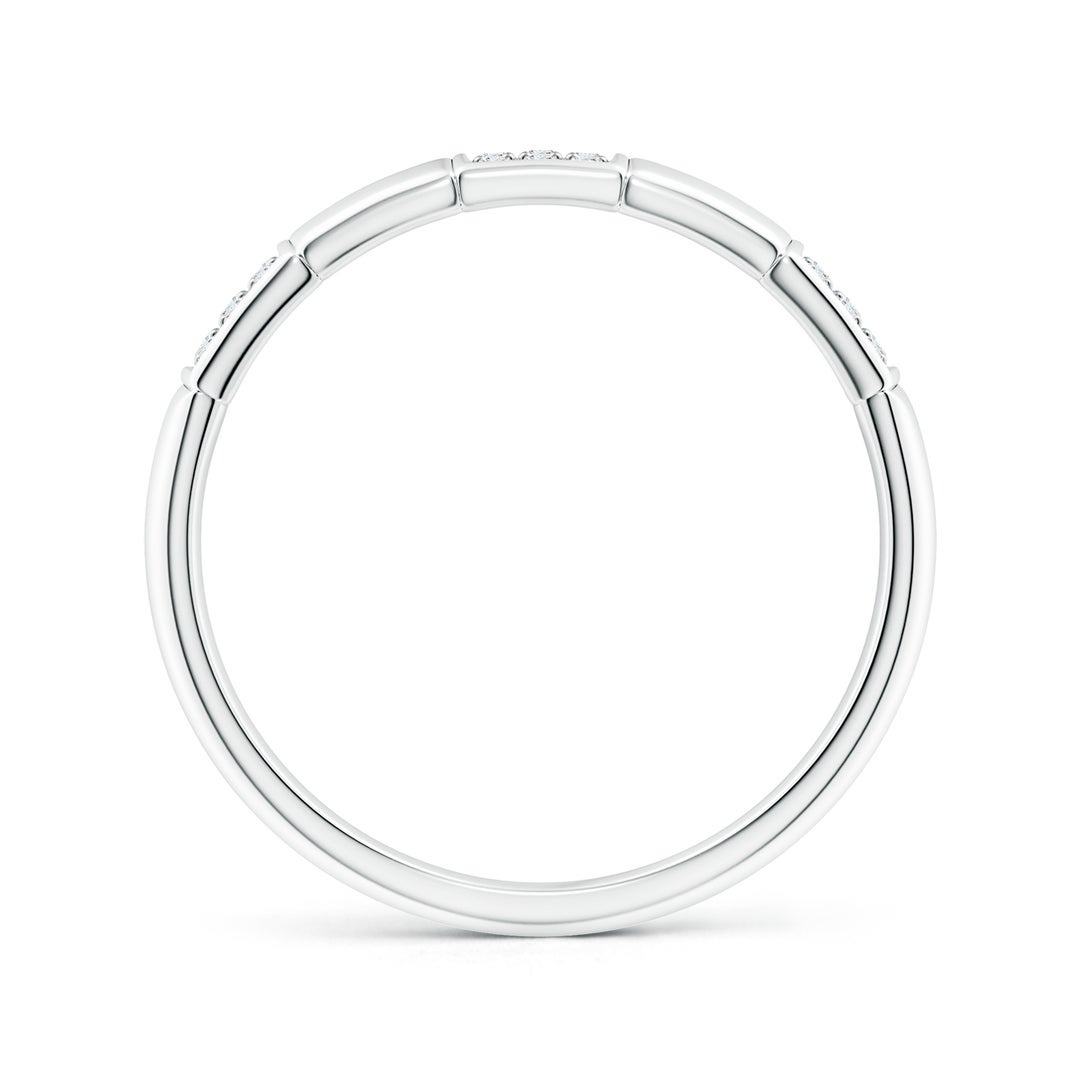 1mm GVS2 Alternating Pave-Set Diamond Stackable Band in White Gold - side 2