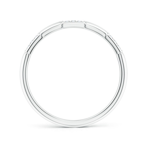 1mm GVS2 Alternating Pave-Set Diamond Stackable Band in White Gold