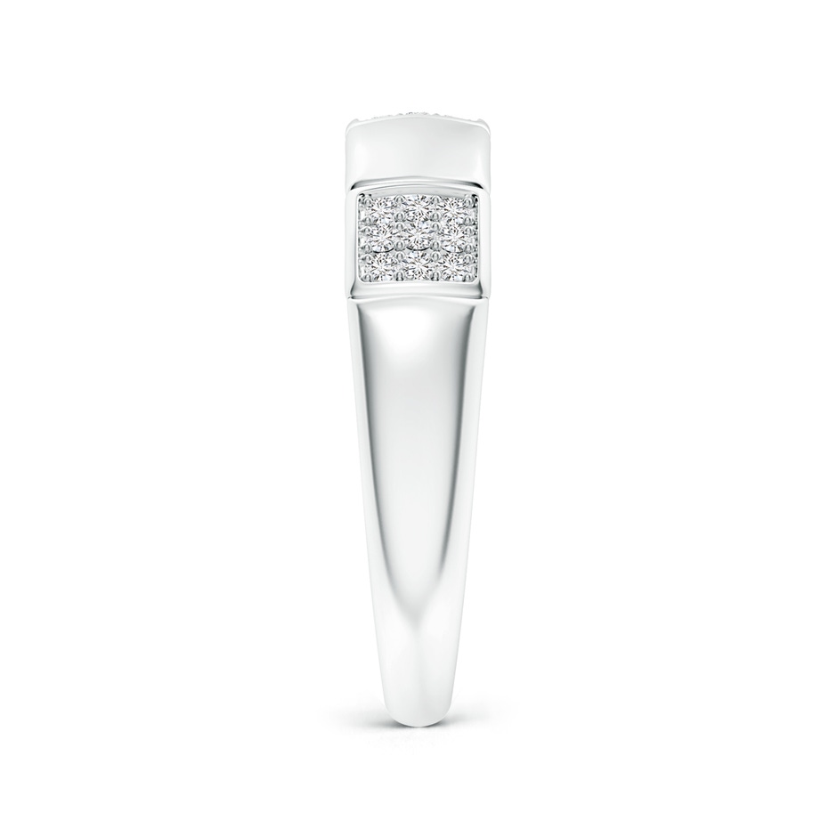 1mm HSI2 Alternating Pave-Set Diamond Stackable Band in S999 Silver side 299