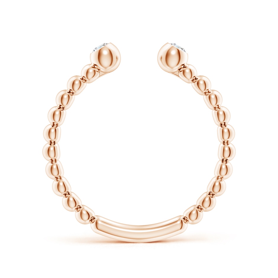 2.2mm GVS2 Two-Stone Round Diamond Beaded Shank Open Ring in Rose Gold side 199