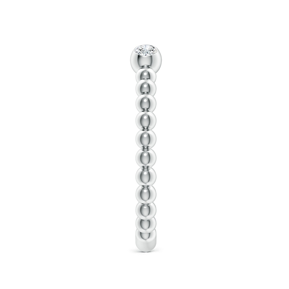 2.2mm GVS2 Two-Stone Round Diamond Beaded Shank Open Ring in White Gold side 299