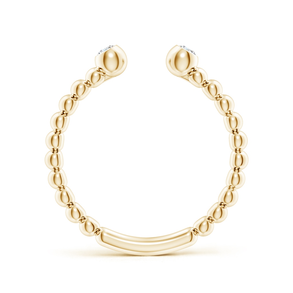 2.2mm GVS2 Two-Stone Round Diamond Beaded Shank Open Ring in Yellow Gold - side 199