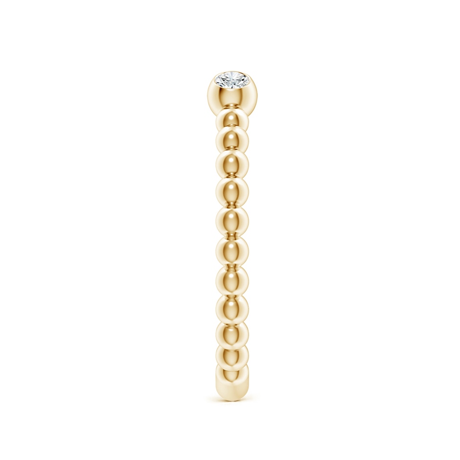 2.2mm GVS2 Two-Stone Round Diamond Beaded Shank Open Ring in Yellow Gold side 299