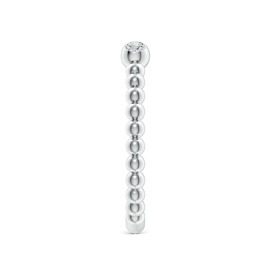 2.2mm HSI2 Two-Stone Round Diamond Beaded Shank Open Ring in White Gold side 299