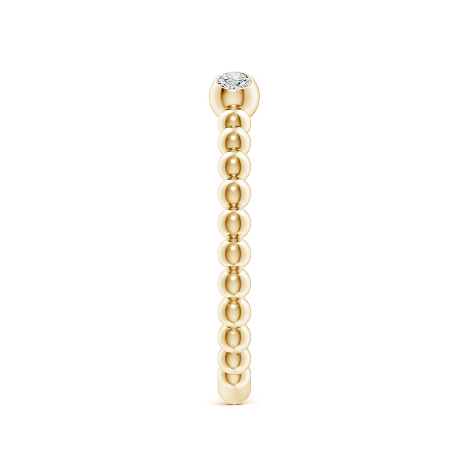 2.2mm HSI2 Two-Stone Round Diamond Beaded Shank Open Ring in Yellow Gold side 299