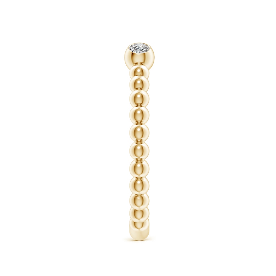 2.2mm IJI1I2 Two-Stone Round Diamond Beaded Shank Open Ring in Yellow Gold side 299