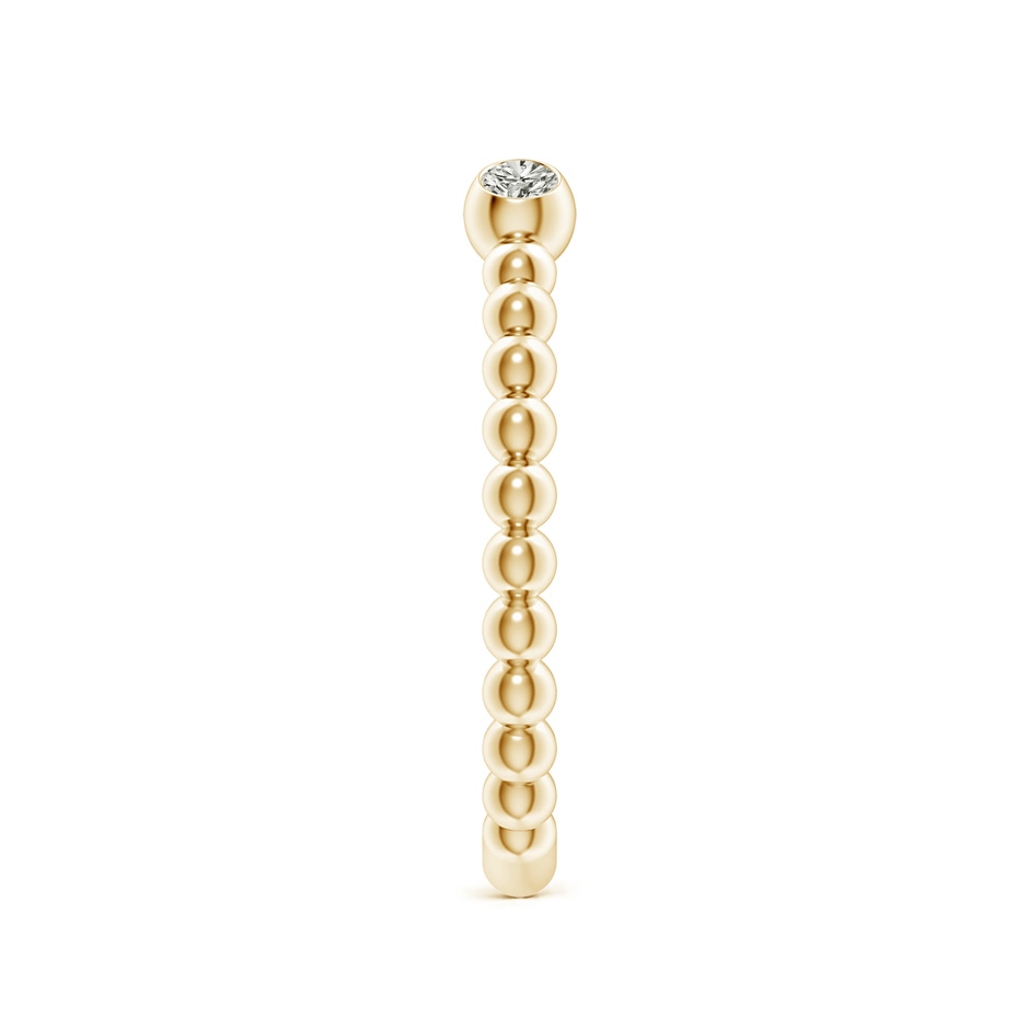 2.2mm KI3 Two-Stone Round Diamond Beaded Shank Open Ring in Yellow Gold side 299