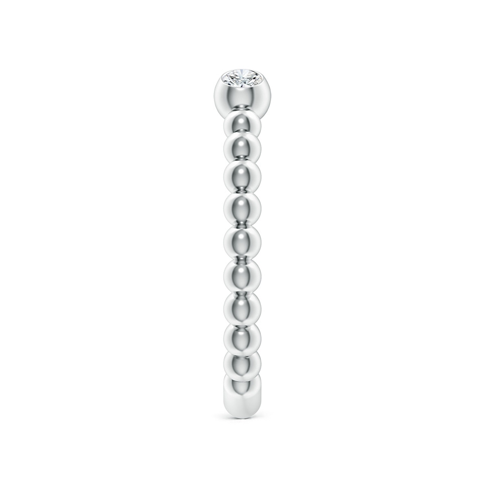 2.5mm GVS2 Two-Stone Round Diamond Beaded Shank Open Ring in P950 Platinum side 299