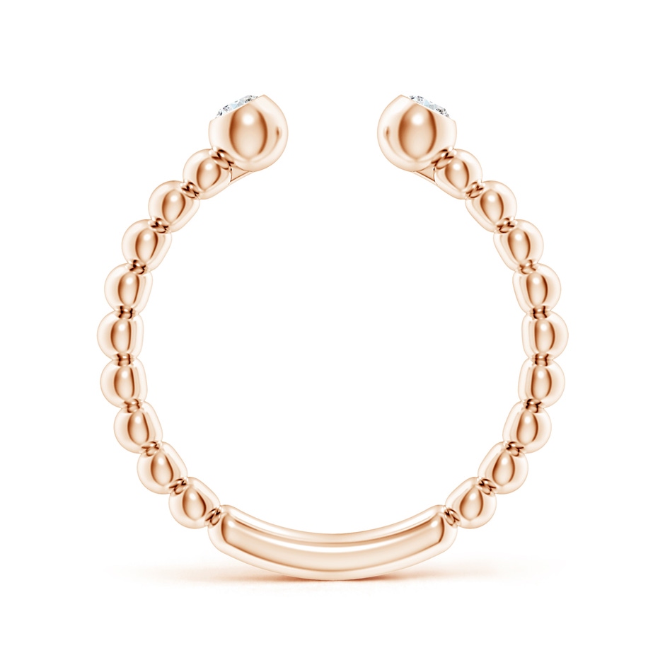 2.5mm GVS2 Two-Stone Round Diamond Beaded Shank Open Ring in Rose Gold side 199