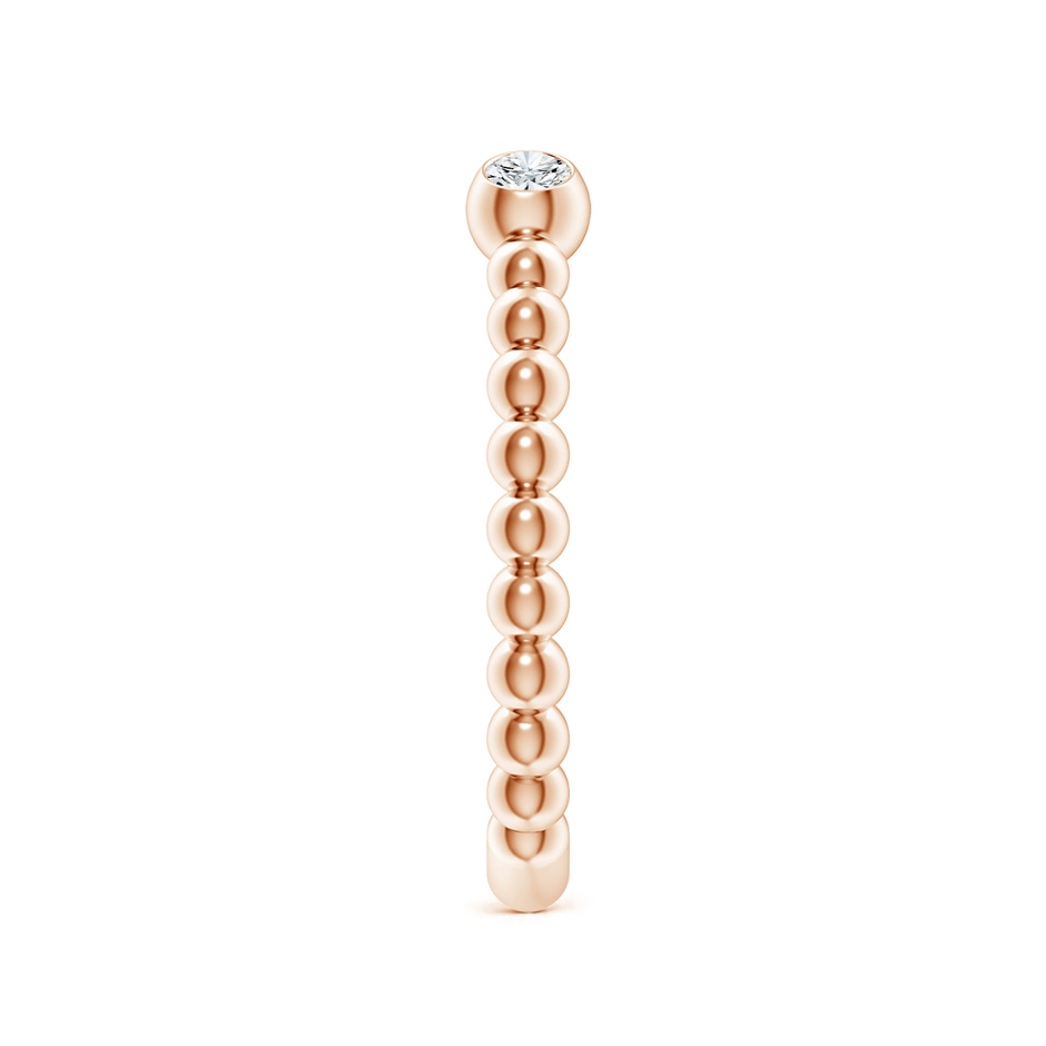 2.5mm GVS2 Two-Stone Round Diamond Beaded Shank Open Ring in Rose Gold side 299