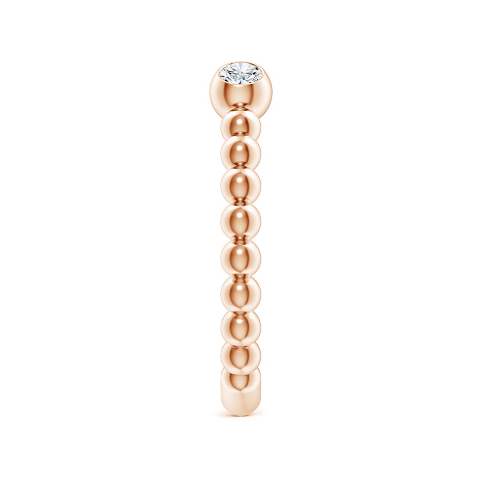 2.9mm GVS2 Two-Stone Round Diamond Beaded Shank Open Ring in Rose Gold side 299