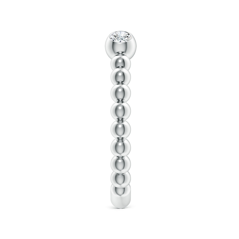 2.9mm GVS2 Two-Stone Round Diamond Beaded Shank Open Ring in S999 Silver side 299
