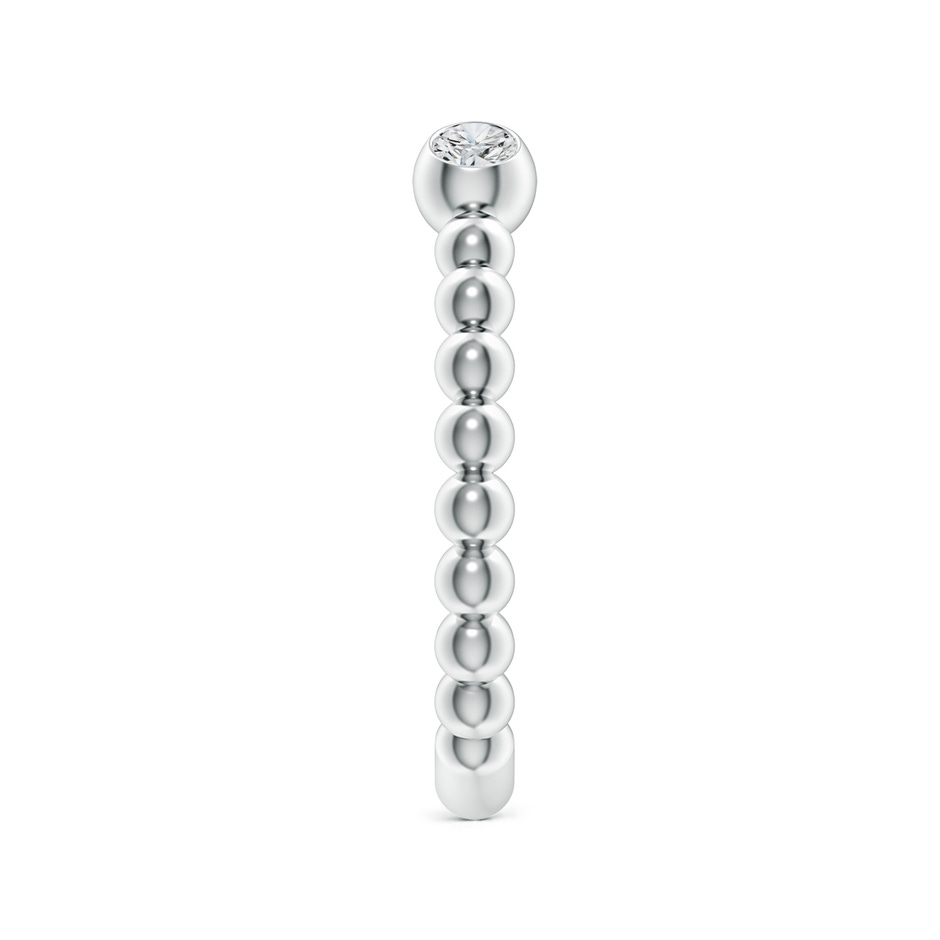 2.9mm HSI2 Two-Stone Round Diamond Beaded Shank Open Ring in S999 Silver side 299
