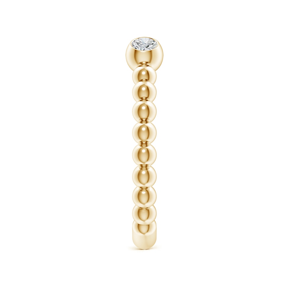 2.9mm HSI2 Two-Stone Round Diamond Beaded Shank Open Ring in Yellow Gold side 299