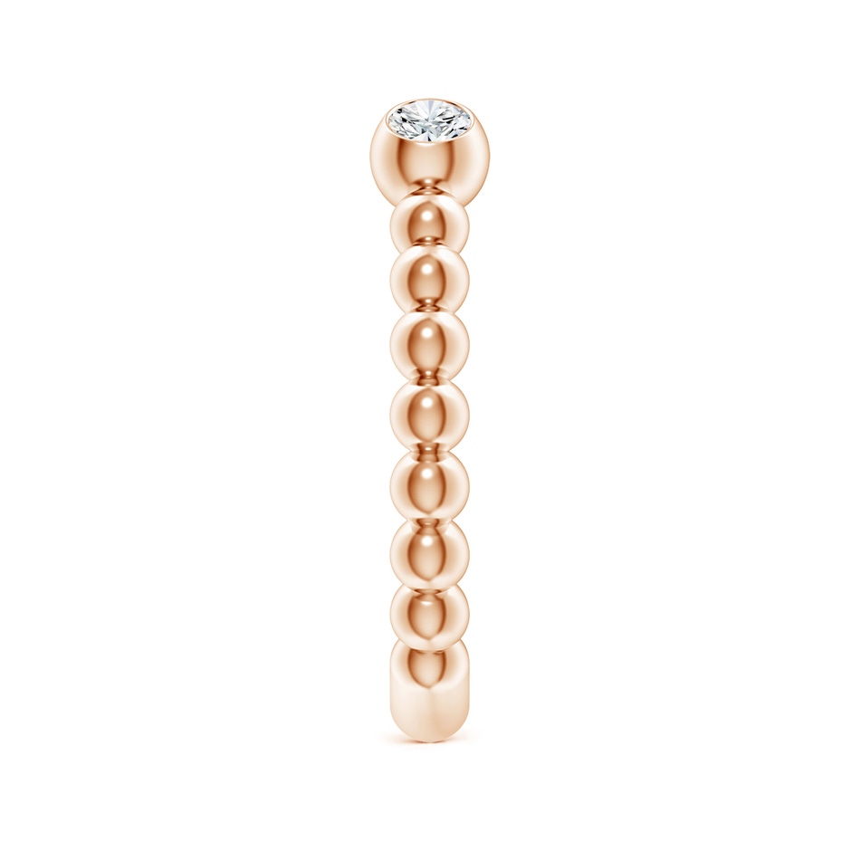 3.1mm GVS2 Two-Stone Round Diamond Beaded Shank Open Ring in Rose Gold side 299