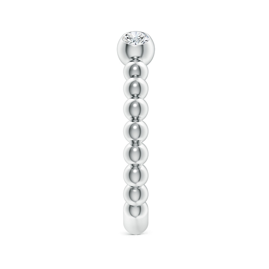 3.1mm GVS2 Two-Stone Round Diamond Beaded Shank Open Ring in White Gold side 299