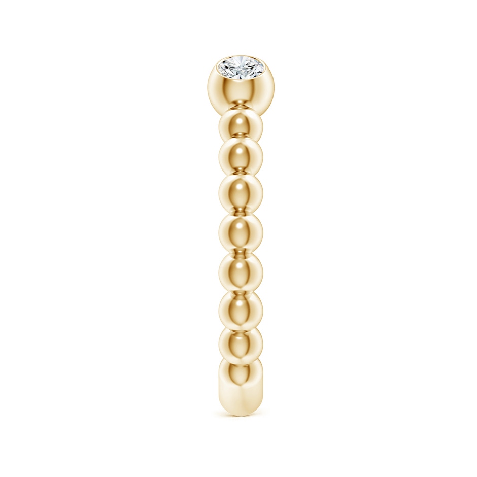 3.1mm GVS2 Two-Stone Round Diamond Beaded Shank Open Ring in Yellow Gold side 299