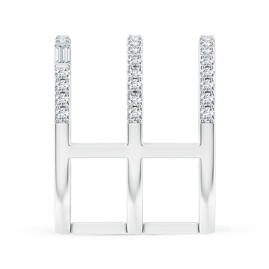 3x1.5mm GVS2 Triple Row Baguette & Round Diamond Broad Statement Band in White Gold side 299