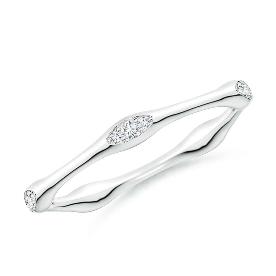 1.5mm GVS2 Pave-Set Diamond Pentagon Stackable Band in White Gold 