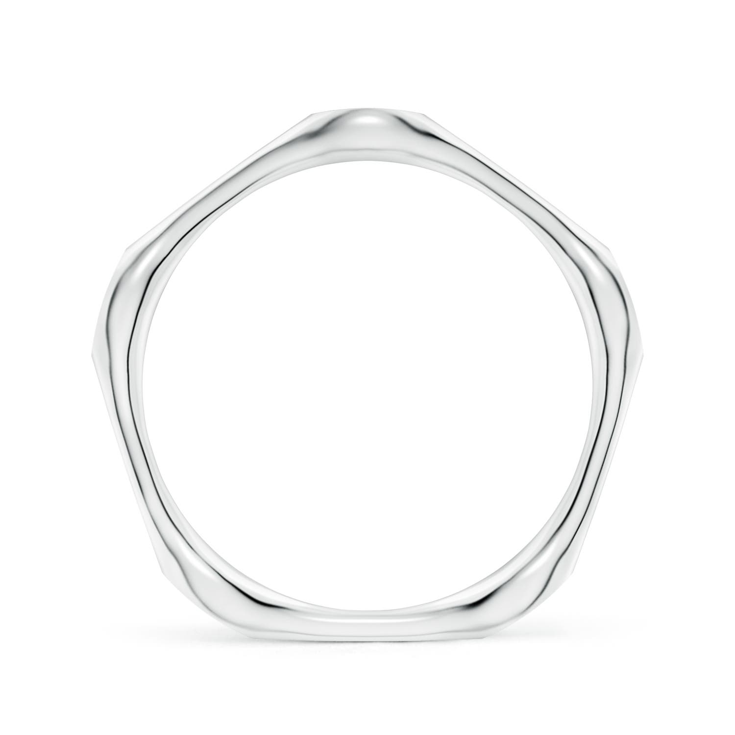 1.5mm GVS2 Pave-Set Diamond Pentagon Stackable Band in White Gold