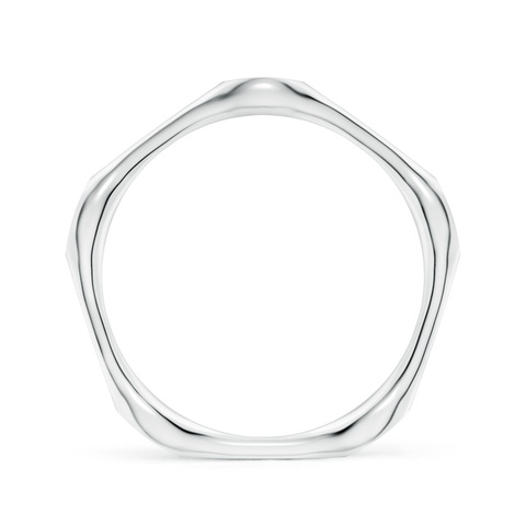 1.5mm GVS2 Pave-Set Diamond Pentagon Stackable Band in White Gold
