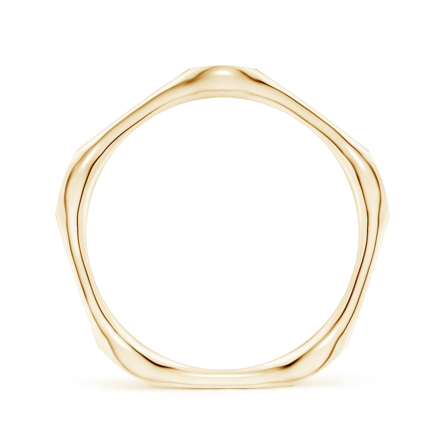 1.5mm GVS2 Pave-Set Diamond Pentagon Stackable Band in Yellow Gold