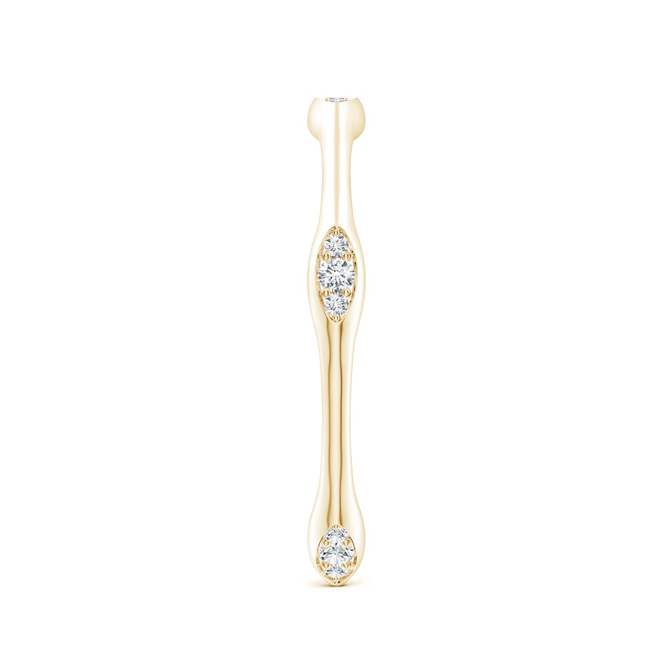 1.5mm GVS2 Pave-Set Diamond Pentagon Stackable Band in Yellow Gold side 299