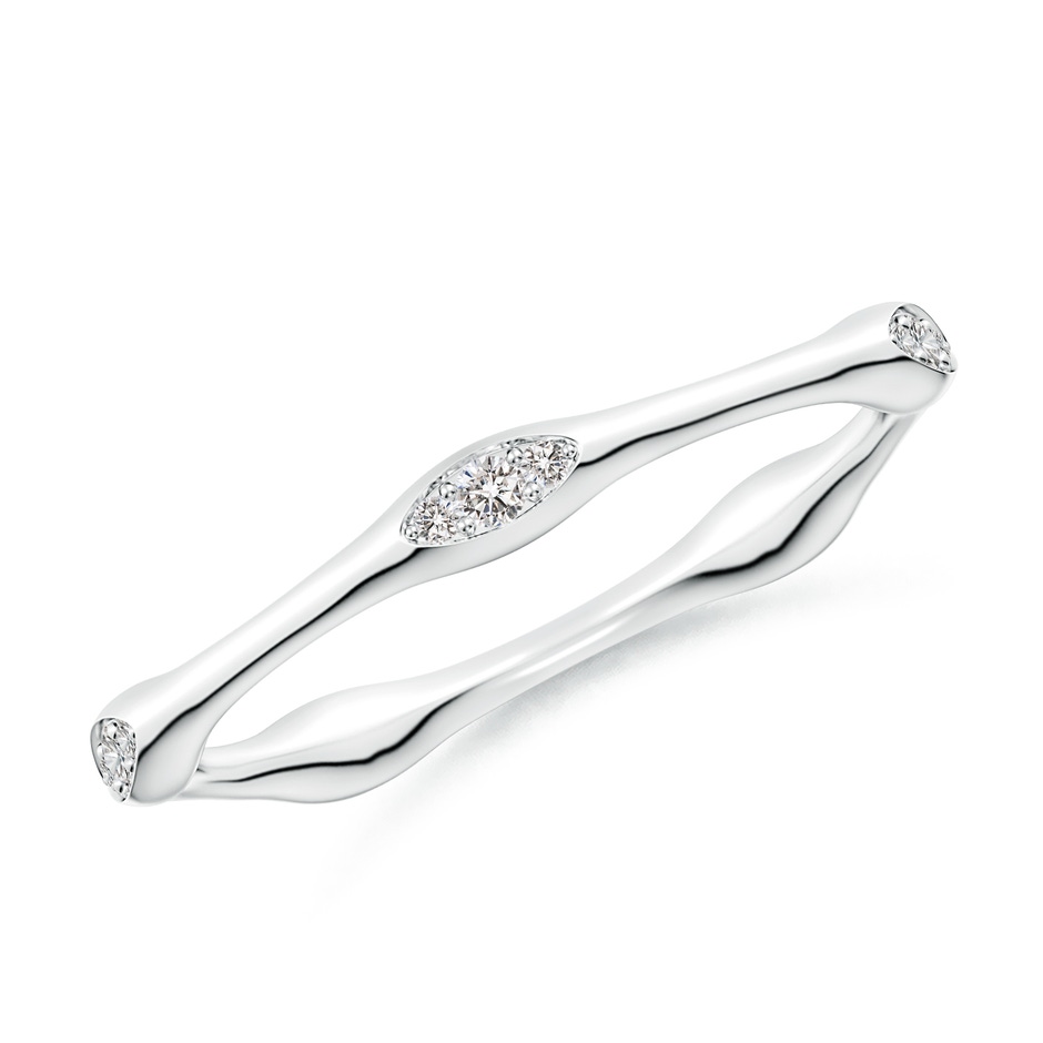 1.5mm IJI1I2 Pave-Set Diamond Pentagon Stackable Band in P950 Platinum 
