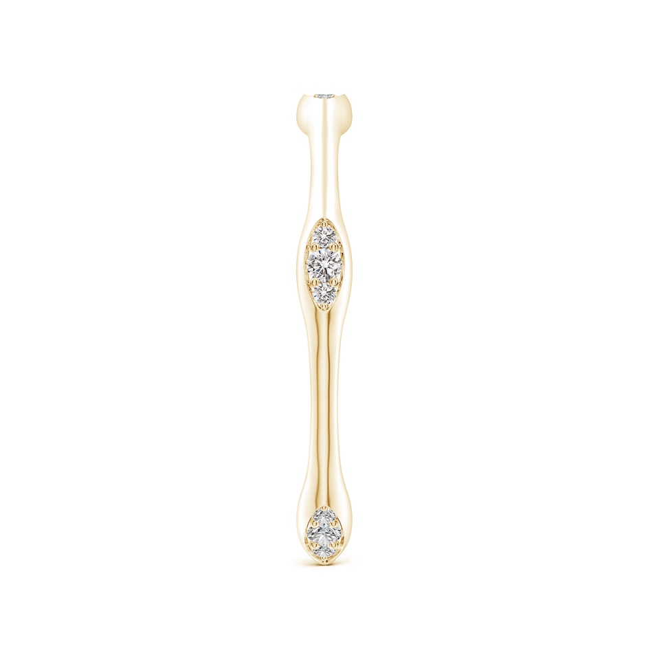 1.5mm IJI1I2 Pave-Set Diamond Pentagon Stackable Band in Yellow Gold side 299