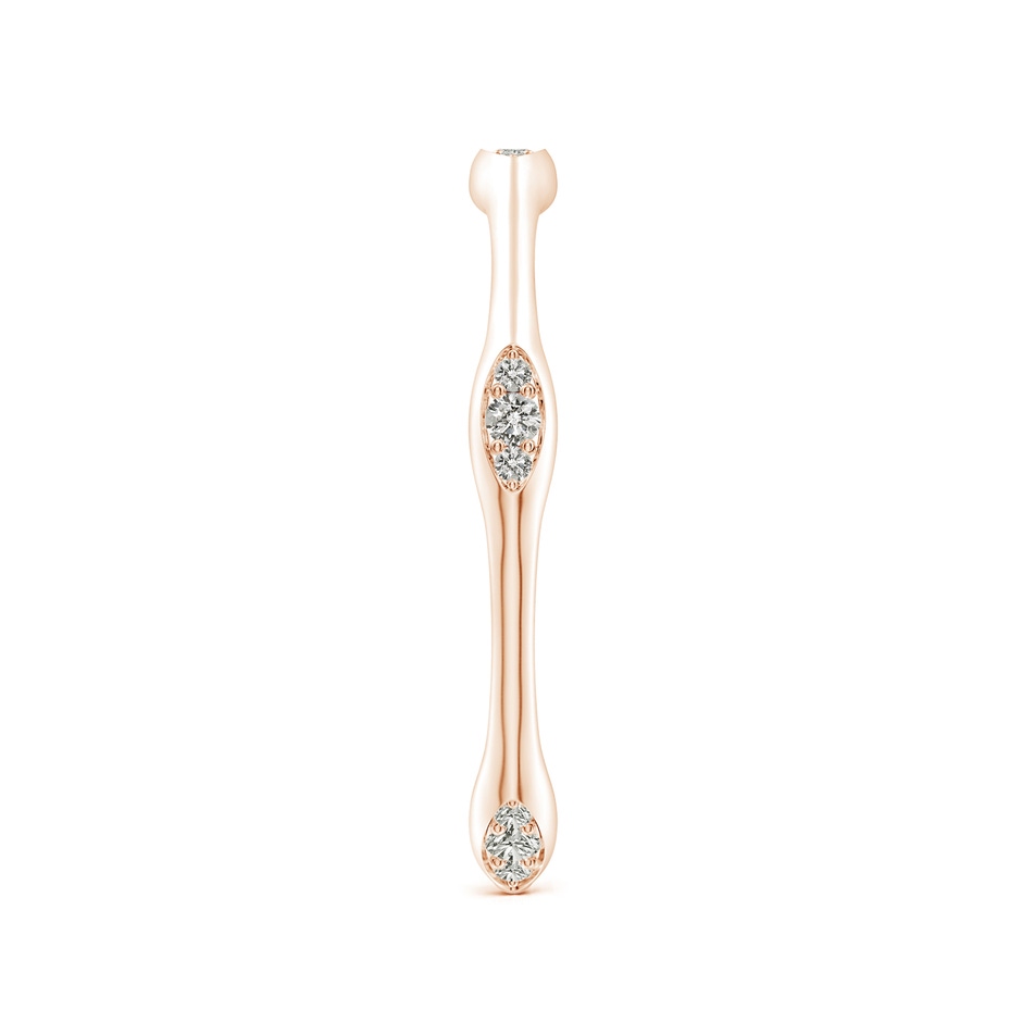 1.5mm KI3 Pave-Set Diamond Pentagon Stackable Band in Rose Gold side 299