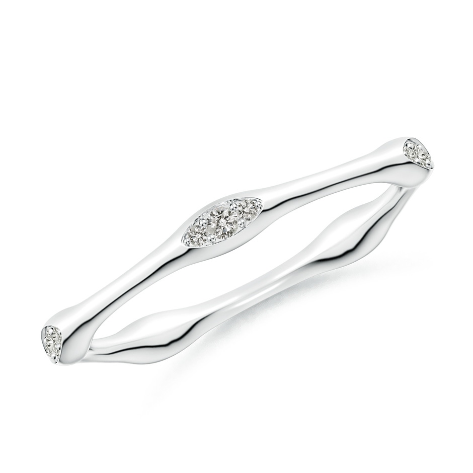 1.5mm KI3 Pave-Set Diamond Pentagon Stackable Band in White Gold 