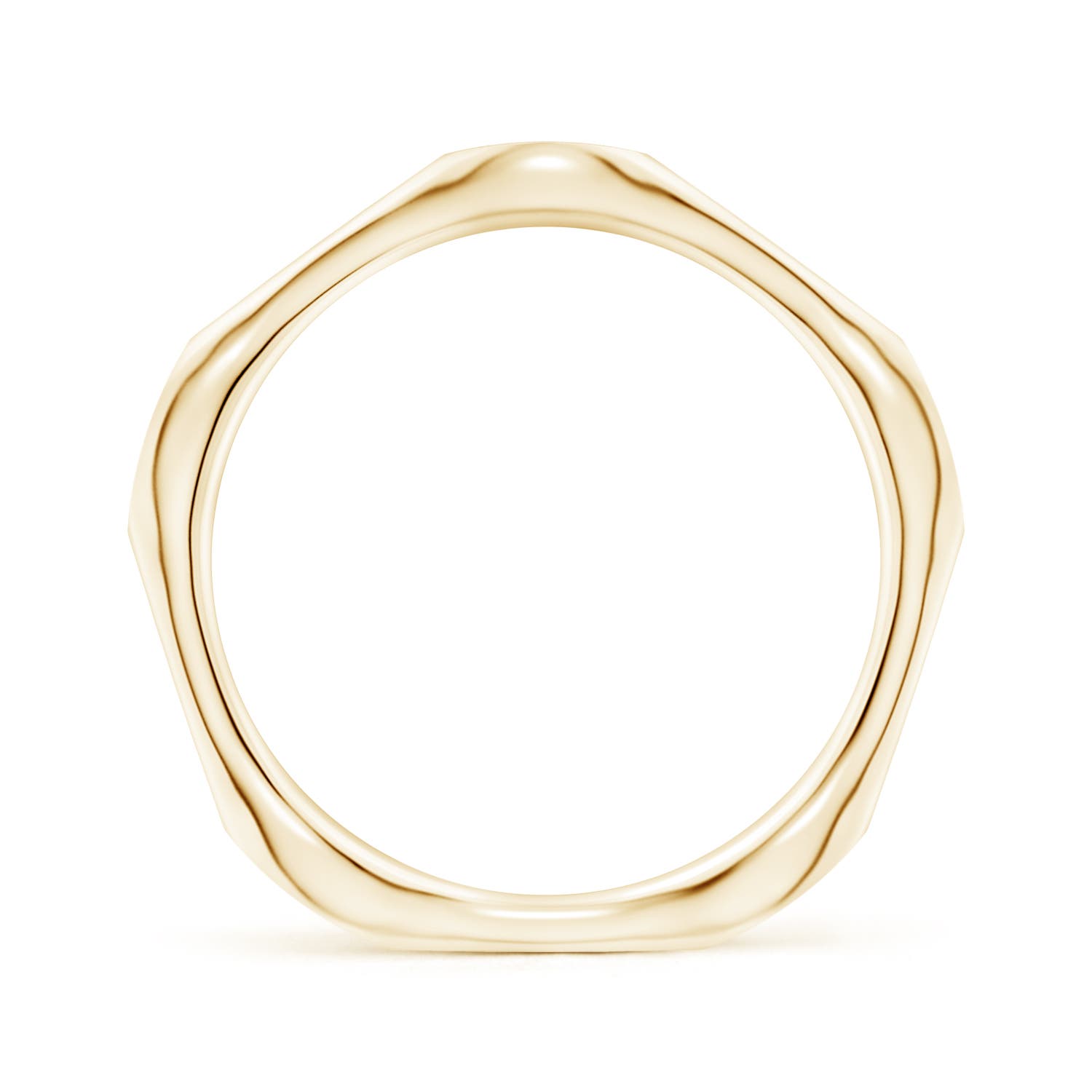 1.8mm GVS2 Pave-Set Diamond Pentagon Stackable Band in Yellow Gold