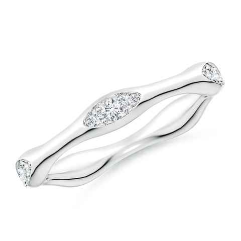 2.1mm GVS2 Pave-Set Diamond Pentagon Stackable Band in White Gold